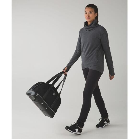 LULULEMON On The Double Pullover Size 4 Heathered Dark Grey - Picture 4 of 9